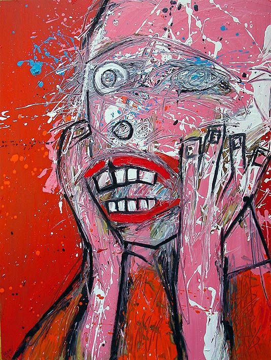 The Arkansas Arts Center, Decorative Arts Museum, Little Rock, AR, 2002: photograph 1 (“Hellbound III,” 2001 — one of the two Sesow paintings on the tour)