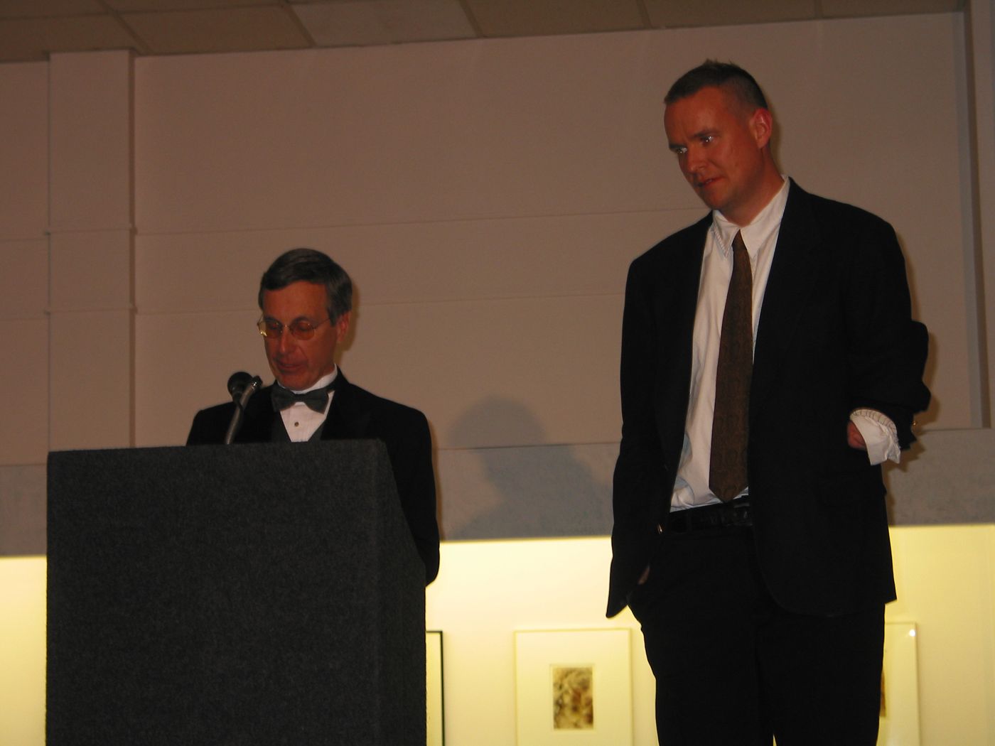 Juror’s Choice Award — Viewpoint Gallery, Schenectady, NY, 2003: photograph 4 (Matt at the podium with the master of ceremonies)
