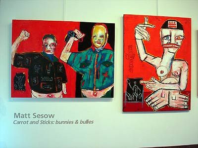 “Carrots and Sticks,” Rebus Works, Raleigh, NC, 2005: photograph 4 (Installation view, autumn 2005)
