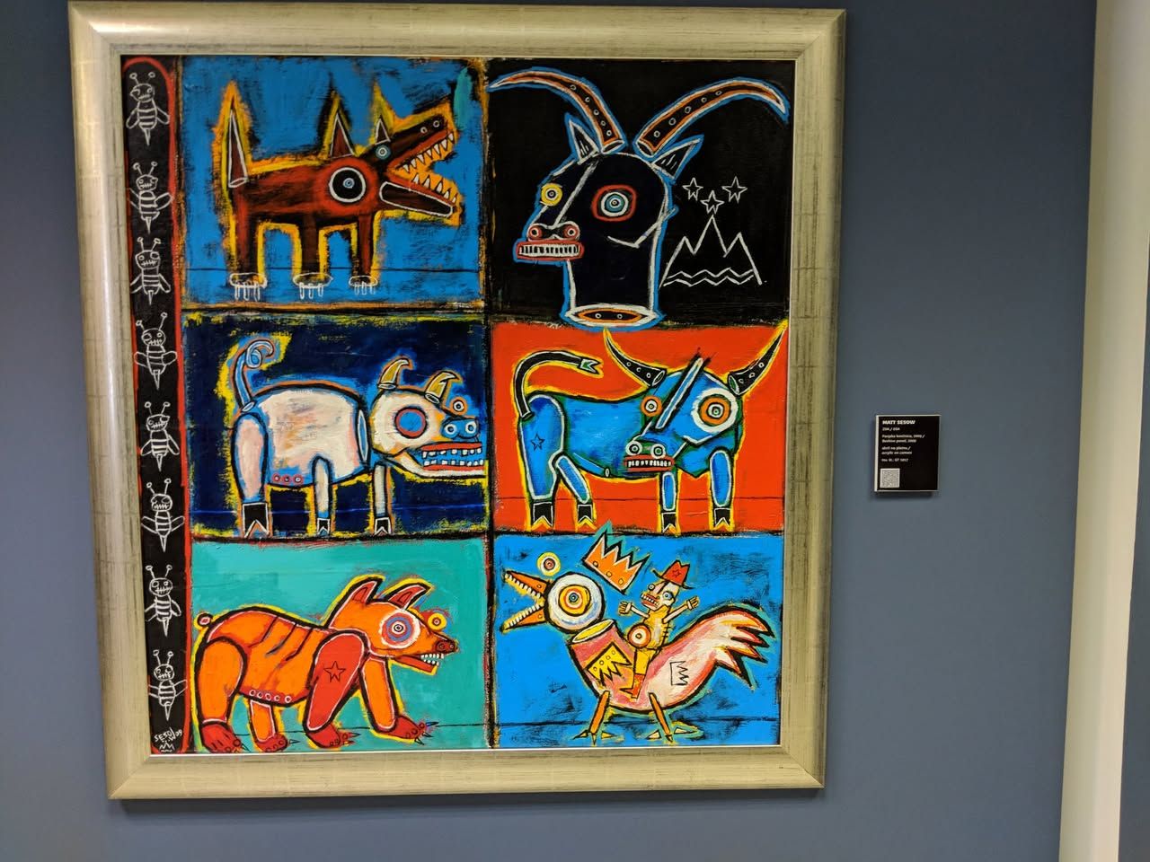 “Beehive panel” enters the collection of the Gallery of Naive Artists, Trebnje, Slovenia (2009), 2009: photograph 3 (“Beehive panel” on display in Trebnje, June 2018)