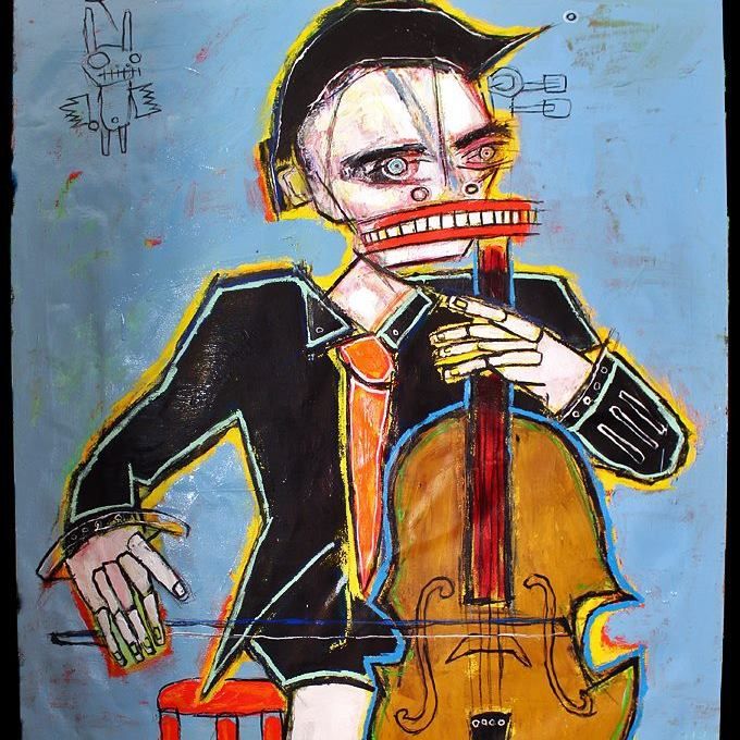 Live painting performance — preview night at 19 Karen Contemporary Artspace, Gold Coast, Australia, November…, 2014: photograph 3 (Posted by Matt Sesow on Facebook, November 14, 2014)