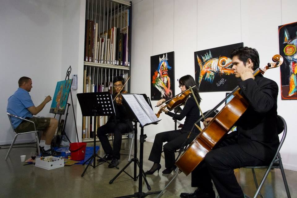 Live painting performance — preview night at 19 Karen Contemporary Artspace, Gold Coast, Australia, November…, 2014: photograph 5 (Posted by Matt Sesow on Facebook, November 15, 2014)