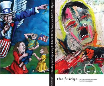 East City Art — “Stocking the Fridge with New Works by Dana Ellyn and Matt Sesow”, 2012: photograph 1 ("Stocking the Fridge" invitation, July 7 – 29, 2012)