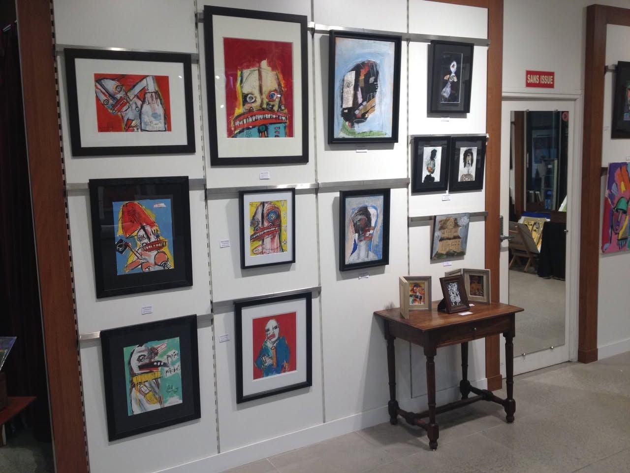 Paintings at “Une Vision Singulière,” a gallery in Saint Brieuc, northwest France, 2016: photograph 1 (Posted by Matt Sesow on Facebook, January 28, 2016)