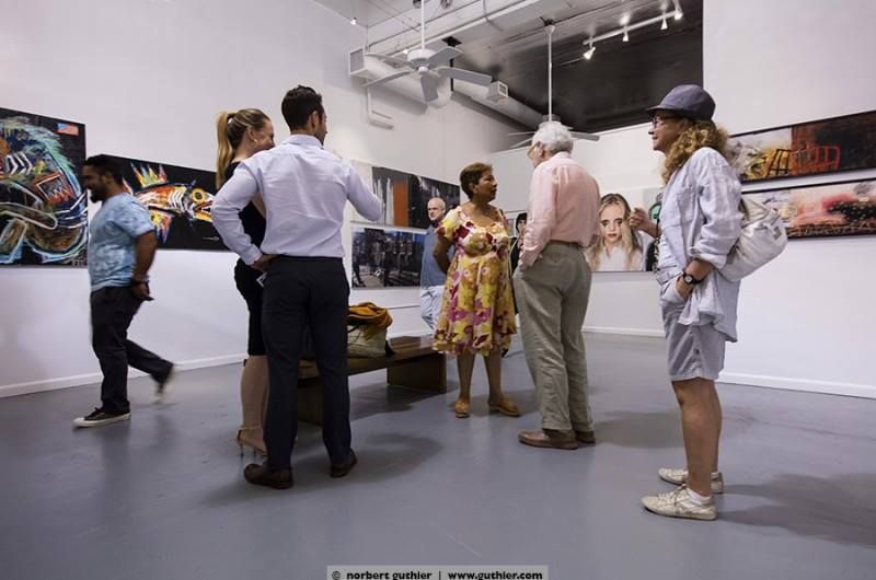 “Co_works” with Norbert Guthier, at the studio of Edouard Duval-Carrié, Miami, FL, 2017: photograph 3 (Posted by Matt Sesow on Facebook, April 11, 2017)