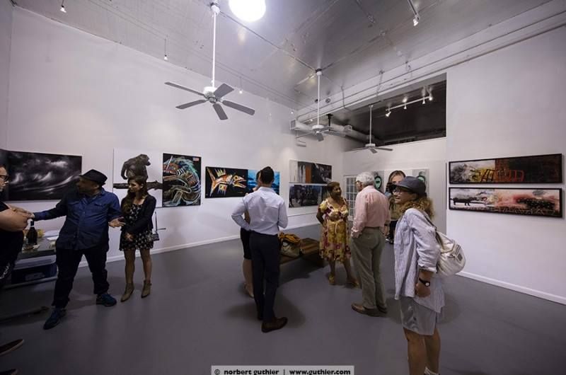 “Co_works” with Norbert Guthier, at the studio of Edouard Duval-Carrié, Miami, FL, 2017: photograph 4 (Posted by Matt Sesow on Facebook, April 11, 2017)