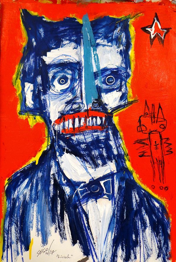 Santa Barbara Independent — review of Drink & Draw live painting event, 2017: photograph 4 (Posted by Matt Sesow on Facebook, October 30, 2017)