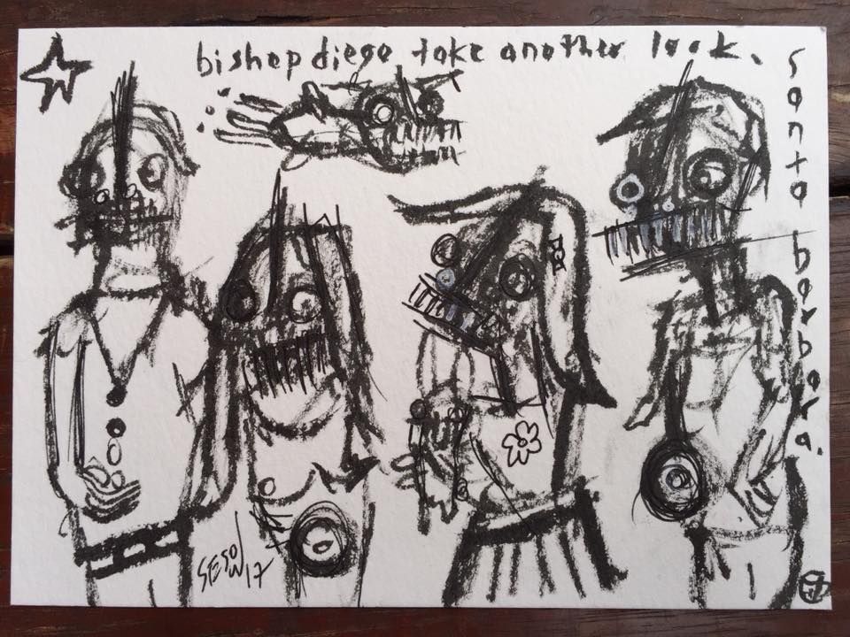 Santa Barbara Independent — review of Drink & Draw live painting event, 2017: photograph 11 (Posted by Matt Sesow on Facebook, November 9, 2017)
