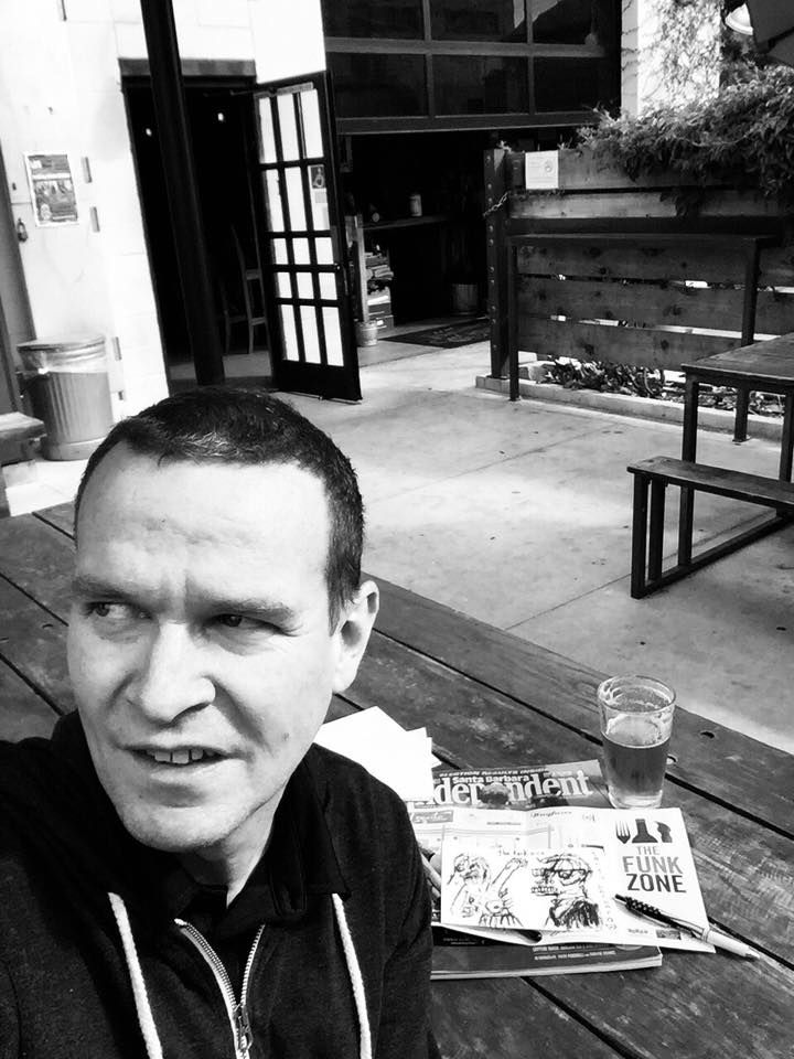 Santa Barbara Independent — review of Drink & Draw live painting event, 2017: photograph 13 (Posted by Matt Sesow on Facebook, November 9, 2017)