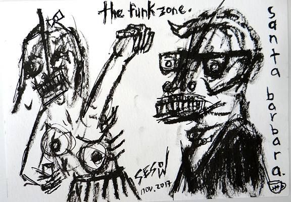 Santa Barbara Independent — review of Drink & Draw live painting event, 2017: photograph 14 (Posted by Matt Sesow on Facebook, November 10, 2017)