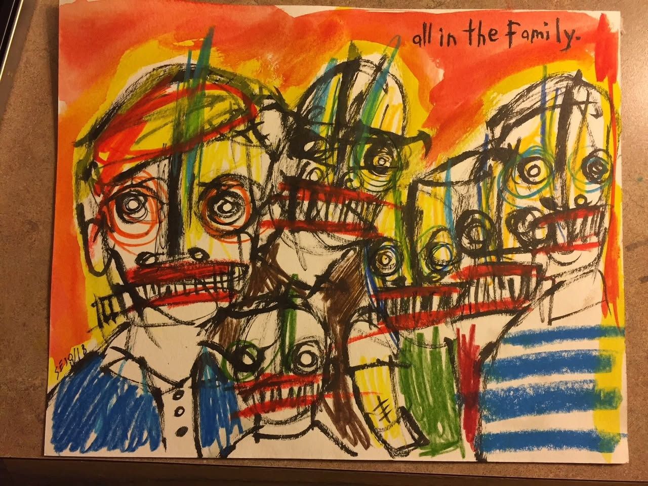 “All in the Family,” Metro Gallery, 1316 N Street, Lincoln, NE, 2018: photograph 1 (Posted by Matt Sesow on Facebook, June 21, 2018)