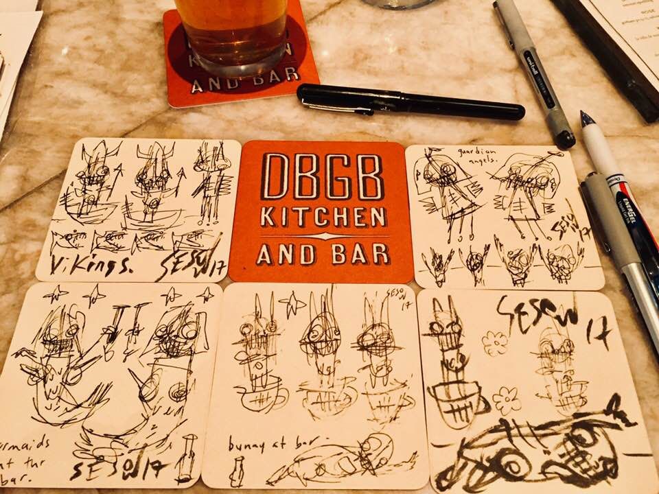 2018 open-studio series with Dana Ellyn, 2018: photograph 15 (Posted by Matt Sesow on Facebook, November 29, 2017)