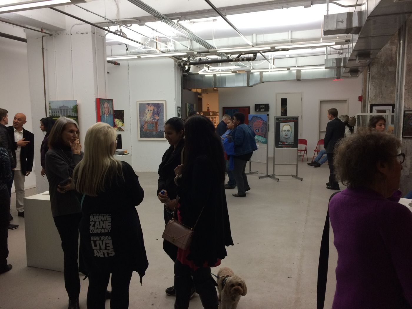 “The NO!HATE Show,” Center for Contemporary Political Art, 916 G St NW, Washington, DC, 2019: photograph 2 (The NO!HATE Show, opening night)