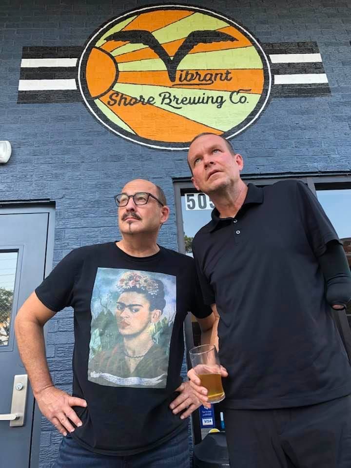 Matt Sesow and Dana Ellyn at Vibrant Shore Brewing Company, Virginia Beach, VA, 2021: photograph 5 (Posted by Matt Sesow on Facebook, July 22, 2021)