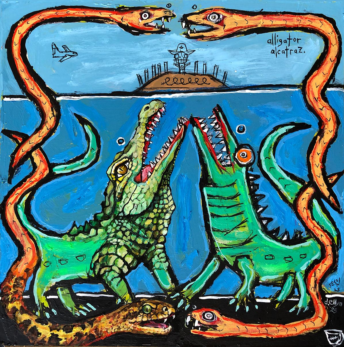 “31 Days in July” returns — Matt and Dana Ellyn restart the project as daily collaborative paintings…, 2025: photograph 6 (Posted by Matt Sesow on Facebook, July 6, 2025)