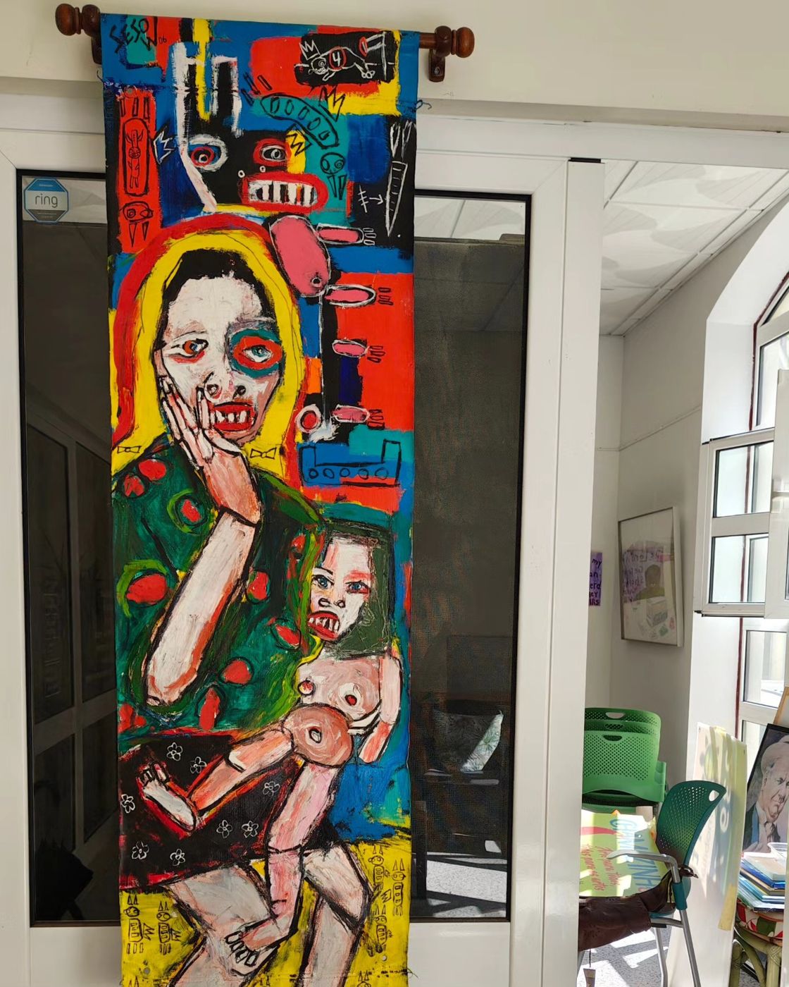 Paintings at Chamazinha Gallery, Figueira da Foz, Portugal, 2025: photograph 1 (Posted by Matt Sesow on Facebook, July 6, 2025)