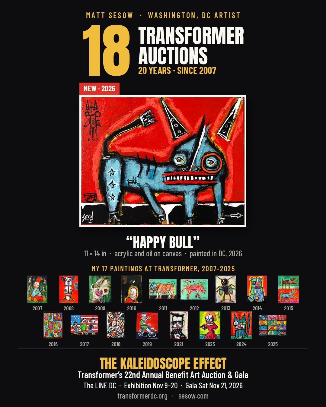 The Kaleidoscope Effect — Transformer’s 22nd Annual Benefit Auction & Gala, The LINE DC, Washington, DC…, 2026: photograph 2 (Eighteen Transformer auctions, 2007–2026)