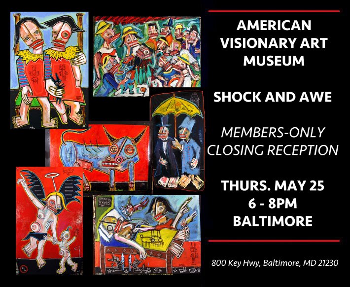 "Shock and Awe" closing reception card, May 2017