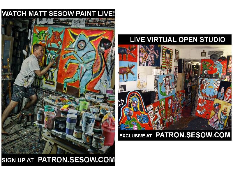 "Watch Matt Sesow paint live" promo, 2019