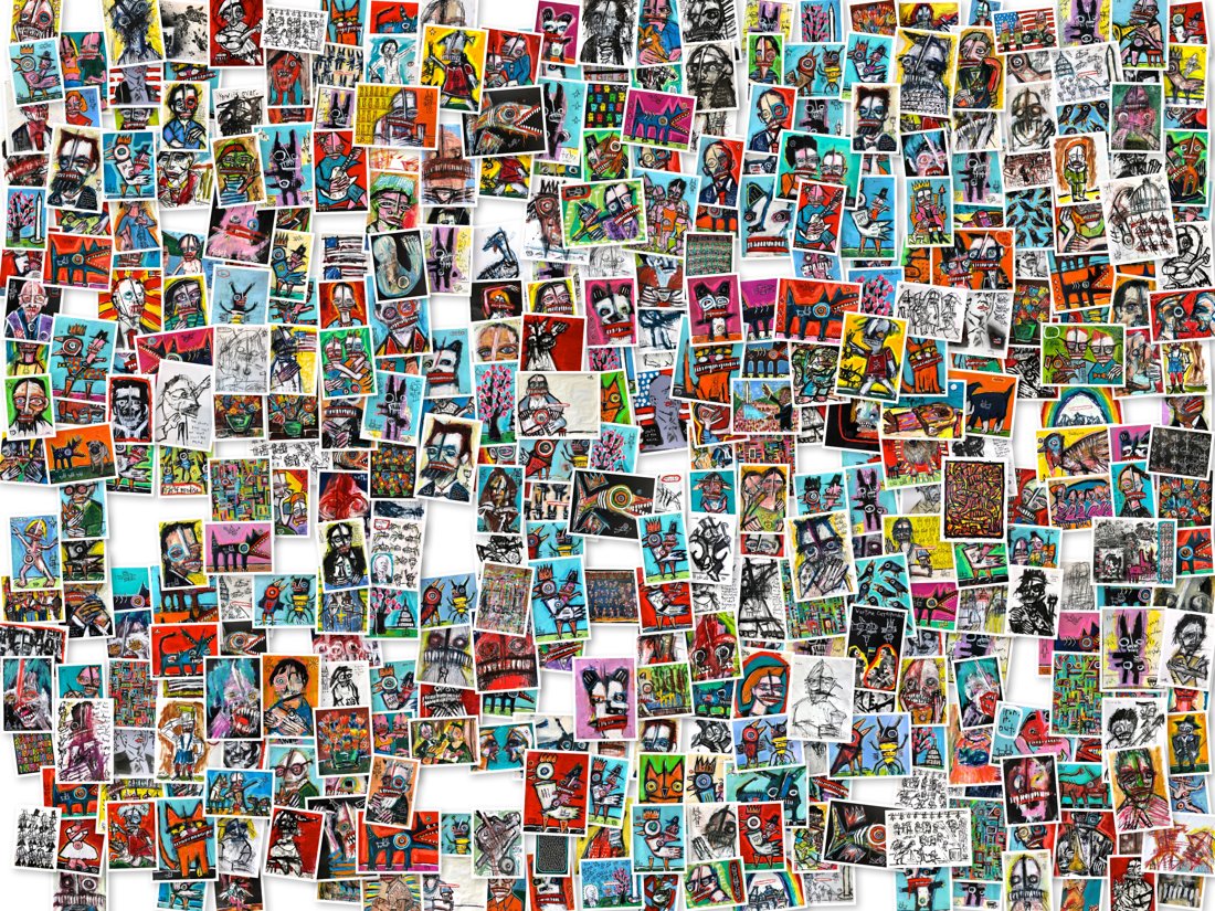 A collage of paintings produced in 2023