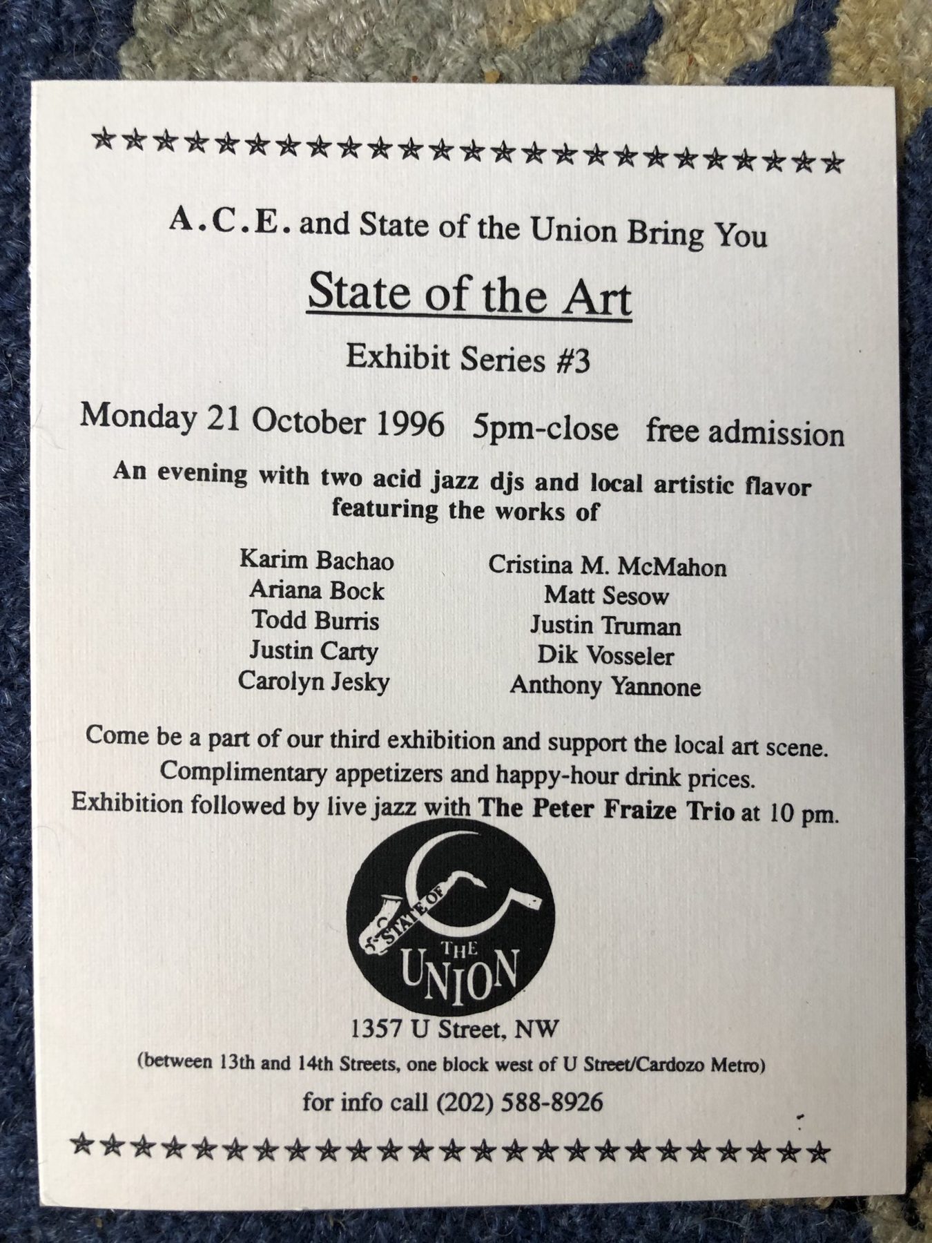 State of the Art — Exhibit Series #3, page 1