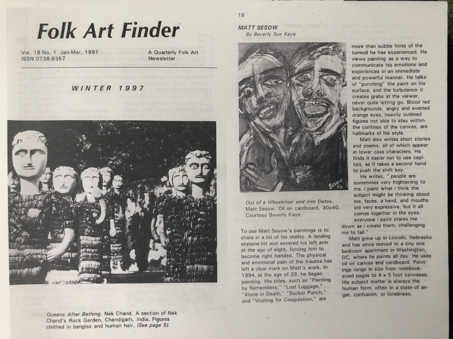 Matt Sesow — By Beverly Sue Kaye, page 1