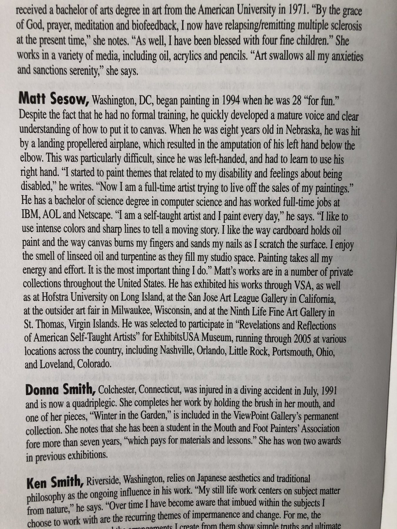 The 4th Annual Viewpoint Gallery 2002 Acquisitions Exhibition by Artists with Disabilities, page 4