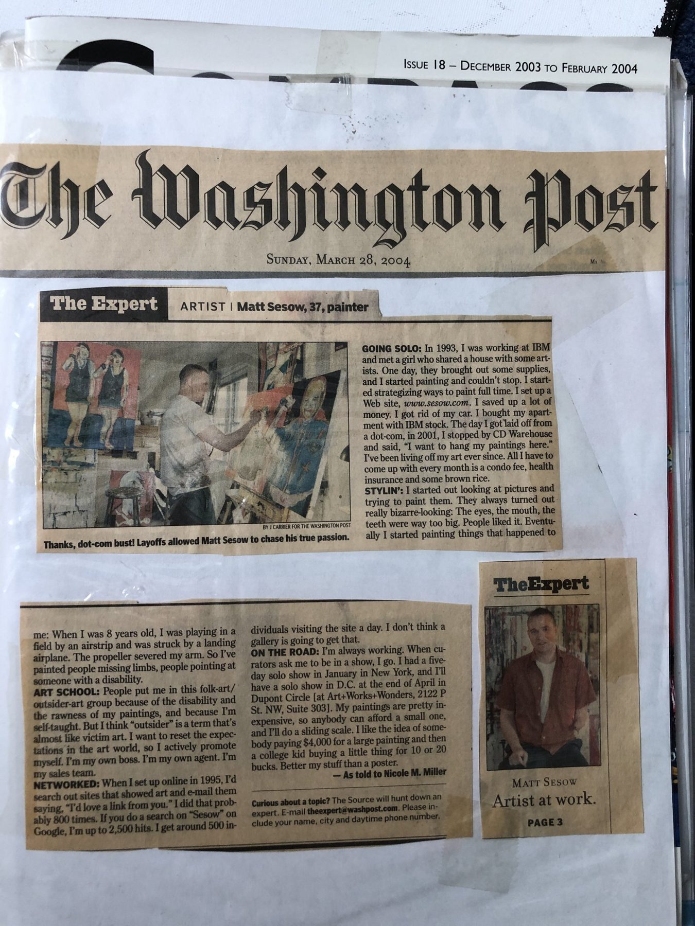 The Expert — ARTIST | Matt Sesow, 37, painter, page 2