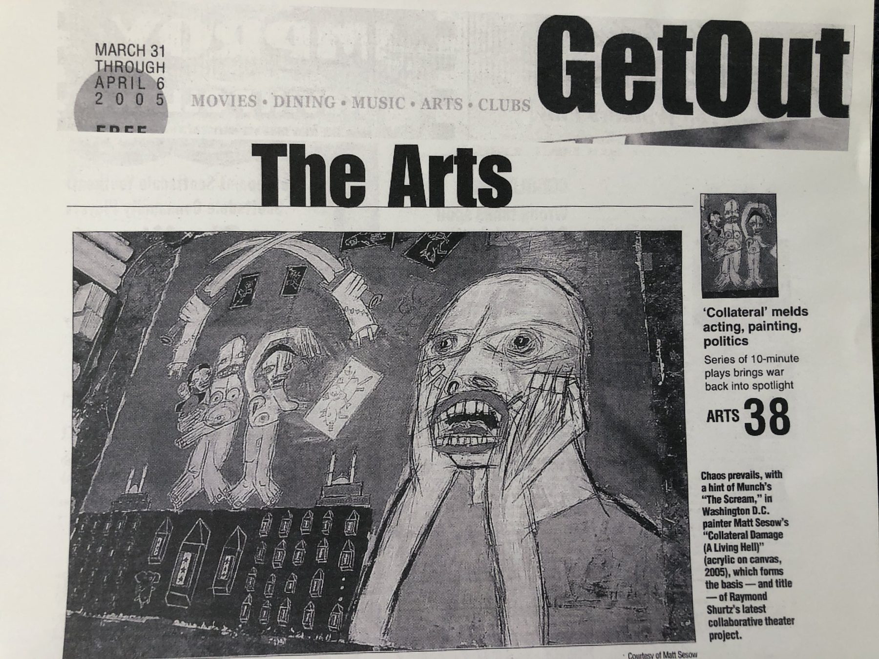 Get Out — The Arts: 'Collateral' melds acting, painting, politics, page 1