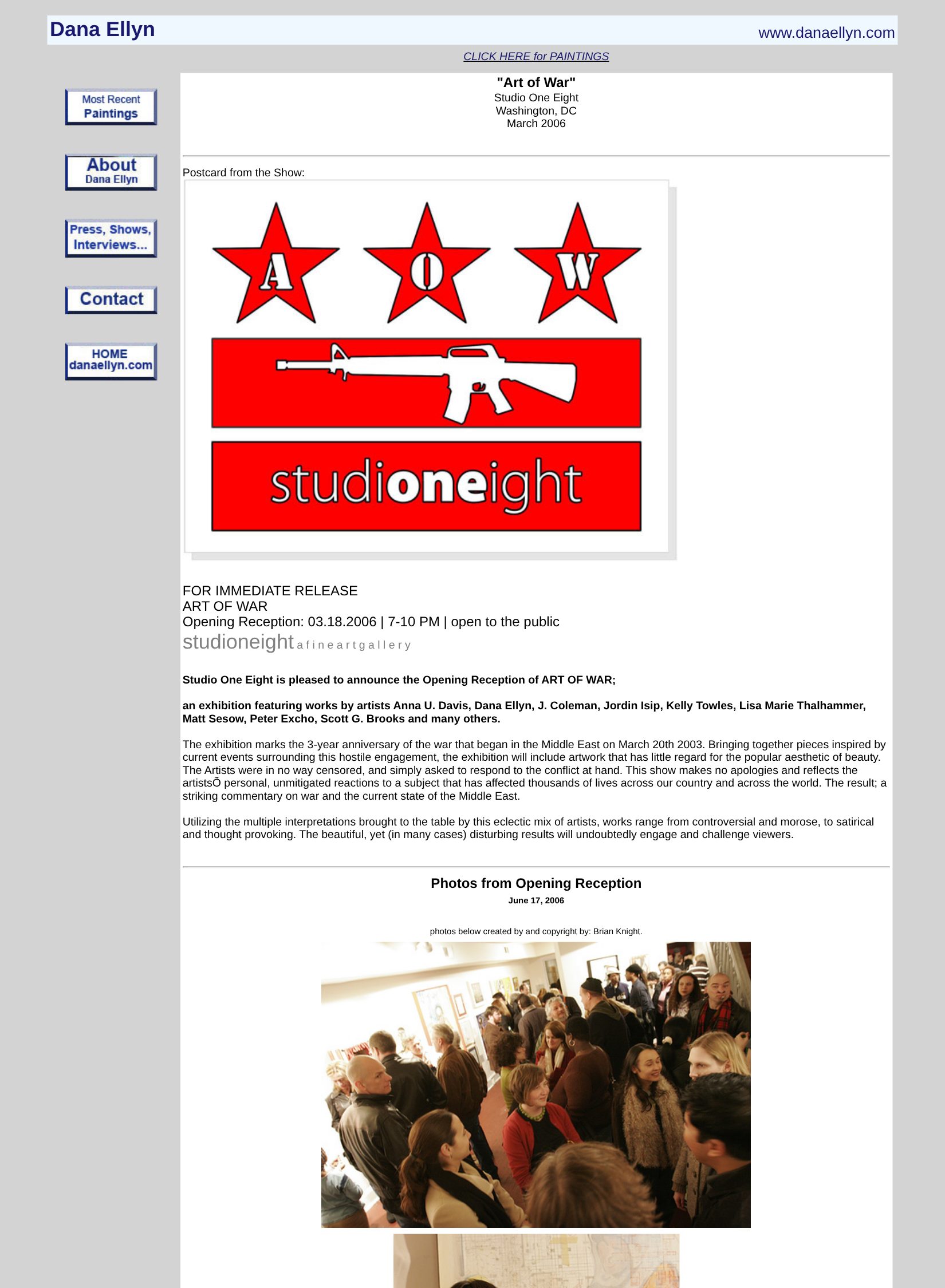 “Art of War” — press release, page 1