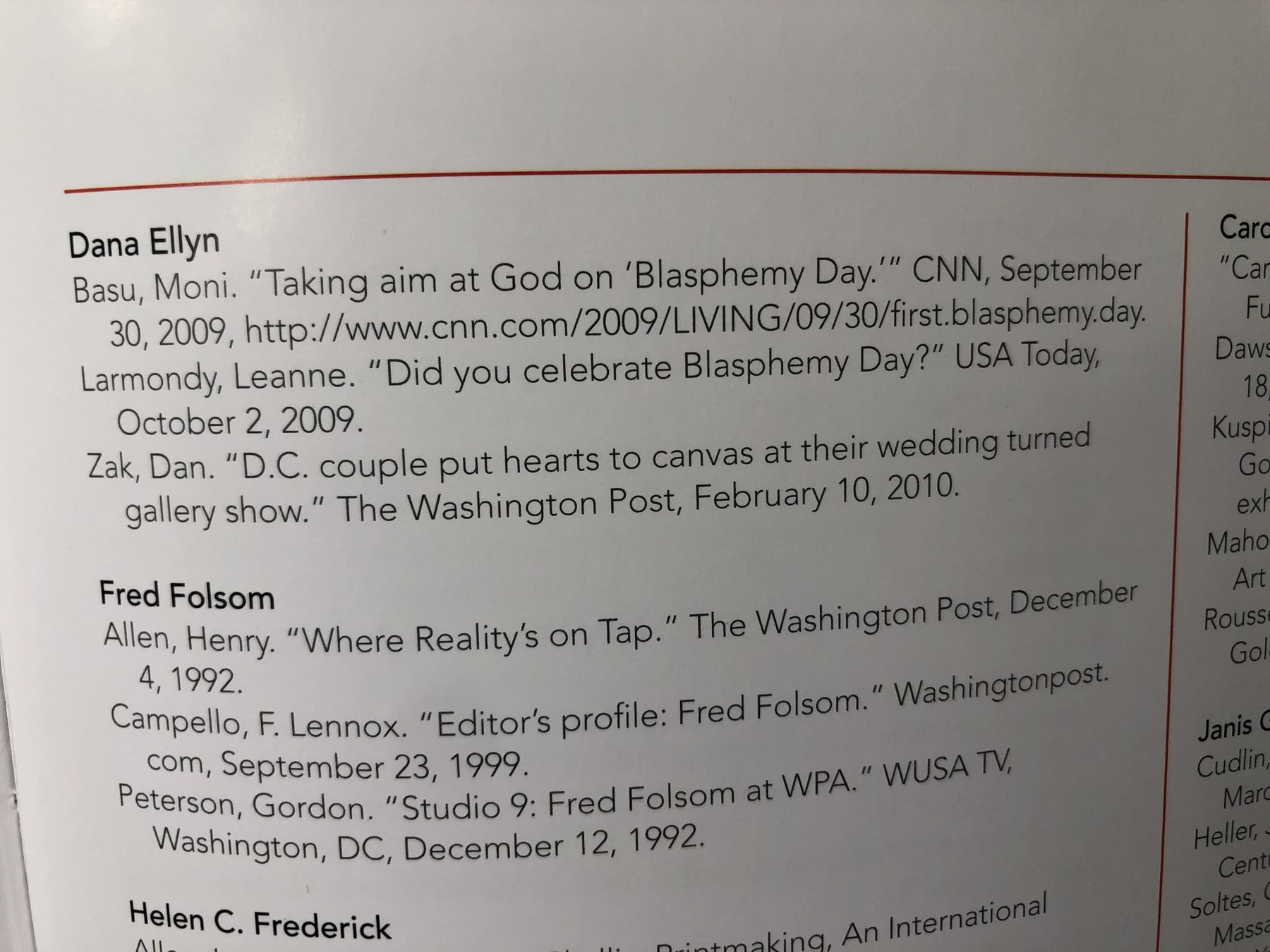 100 Artists of Washington, D.C. — F. Lennox Campello (cover), page 9