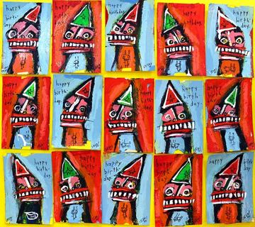 small birthday paintings by Matt Sesow