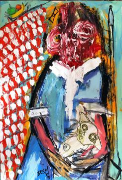 Girl with one-armed Teddy by Matt Sesow
