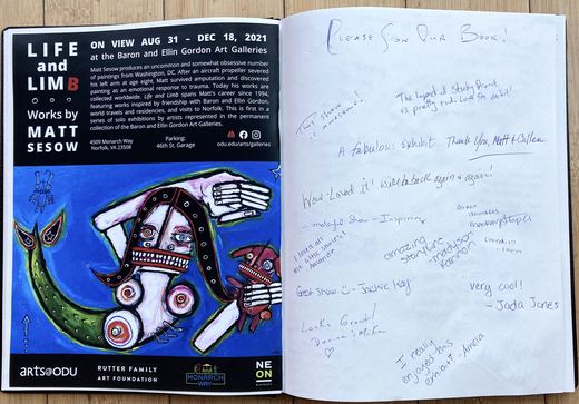 From the comment book at the exhibition.