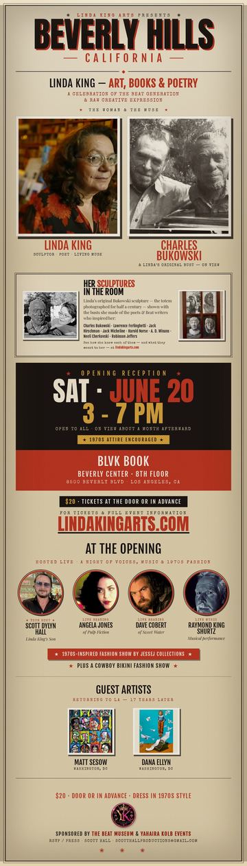 “Beverly Hills, California — Linda King: Art, Books & Poetry”: Flier (long format)