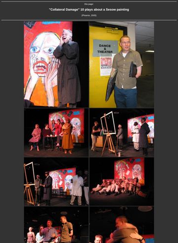 “Collateral Damage” — 10 plays about a Sesow painting (Phoenix, 2005): Page 1