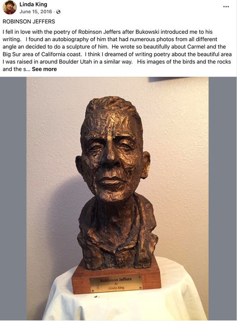 Robinson Jeffers, bust by Linda King