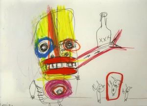 Original painting for Linda King’s Bukowski Undigested (2008), by Matt Sesow — 21 of 41