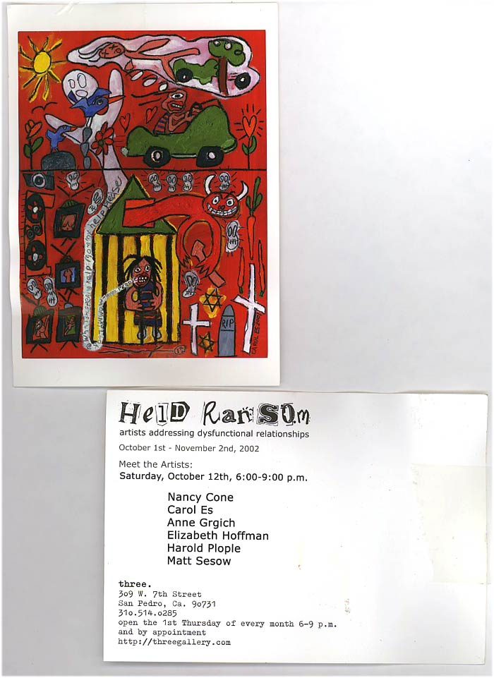 Group Show "Held Ransom (2002), from Matt Sesow's press archive