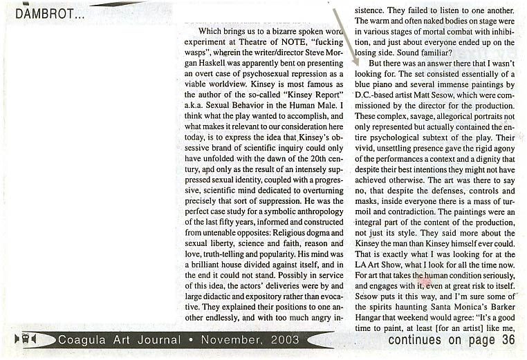 Coagula Magazine, 2003: image 03 from the original sesow.com press page