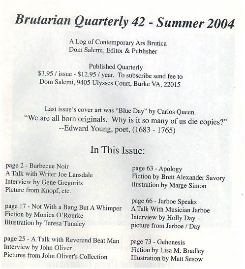 Brutarian Quarterly Magazine, 2004: image 03 from the original sesow.com press page
