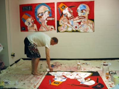 Sesow paints live, 2004: image 02 from the original sesow.com press page