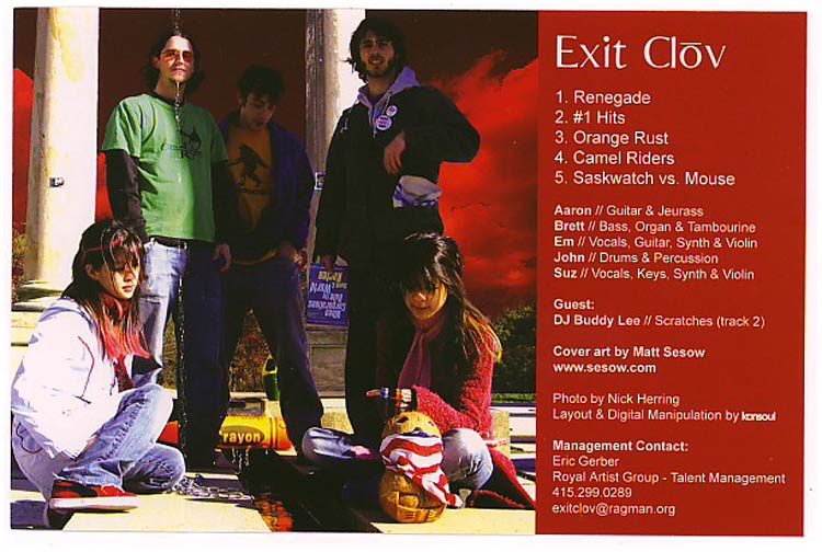 Exit Clov CD cover (2005), from Matt Sesow's press archive