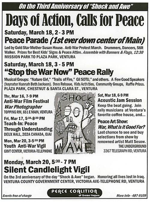 Days of Action, Calls For Peace, 2006: image 02 from the original sesow.com press page