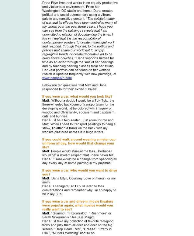 Two-person show, 2006: image 12 from the original sesow.com press page