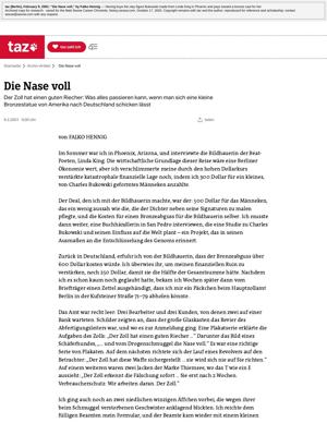 2001 02 09 taz falko hennig die nase voll, page 1