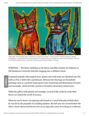 Saleen Martin, “Artist uses pain and history for new exhibition at ODU; show includes 13 pieces by famed painter Jean-Michel Basquiat,” The Virginian-Pilot, September 1, 2021, page 2