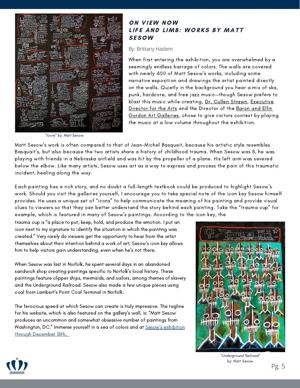Old Dominion University Institute for the Humanities newsletter, October 2021, page 5