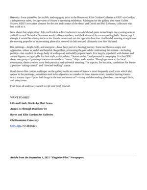 REVIEWS (includes the full VEER Magazine article 'ART: For Life & Limb' by Betsy DiJulio), page 2