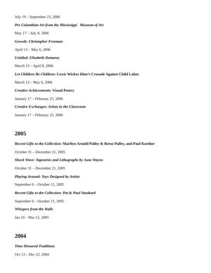 Exhibition Archive, page 6